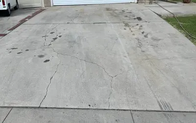 Before Driveway Cleaning